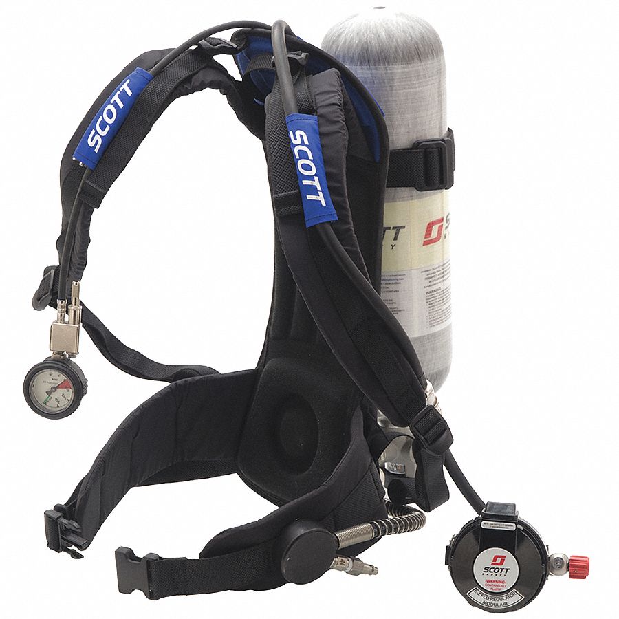 INDUSTRIAL SCBA, HIGH-PRESSURE, CARBON FIBRE/THERMOFLEX, M, 30-MIN, 4500 PSI, NIOSH