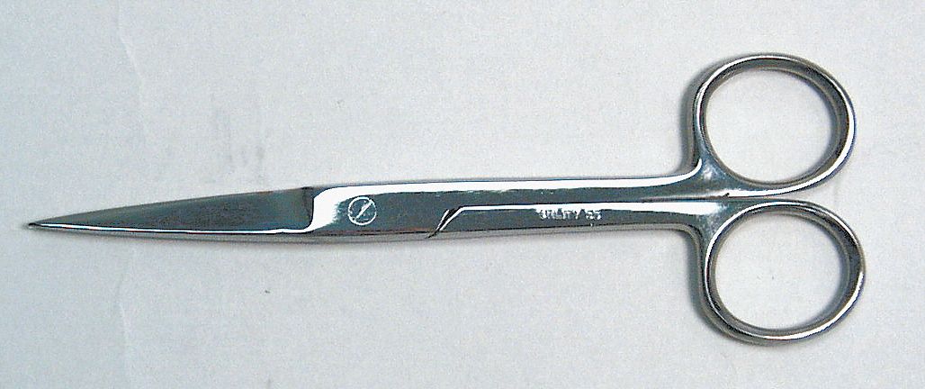 SCISSORS, OPERATING, SHARP/SHARP, SILVER, 14 CM, 5 1/2 IN, STAINLESS STEEL