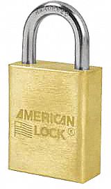 PADLOCK, NON-REKEY, INC 2 KEYS, CORROSION RESIST, 1 3/4 IN, SOLID BRASS, STAINLESS ST, CHROME PLATE