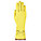 CHEMICAL-RESISTANT GLOVES, PINKED CUFF, 12 IN, YELLOW, S, NATURAL RUBBER LATEX