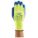 ACTIVARMR 80-400 SAFETY GLOVES, 7, ANSI/ISEA ABRASION LEVEL 4, HI-VIS YLW, LATEX