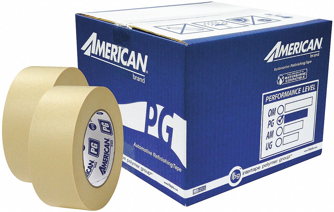 Intertape - Masking Tape: 1″ Wide, 60 yd Long, 5 mil Thick, Tan