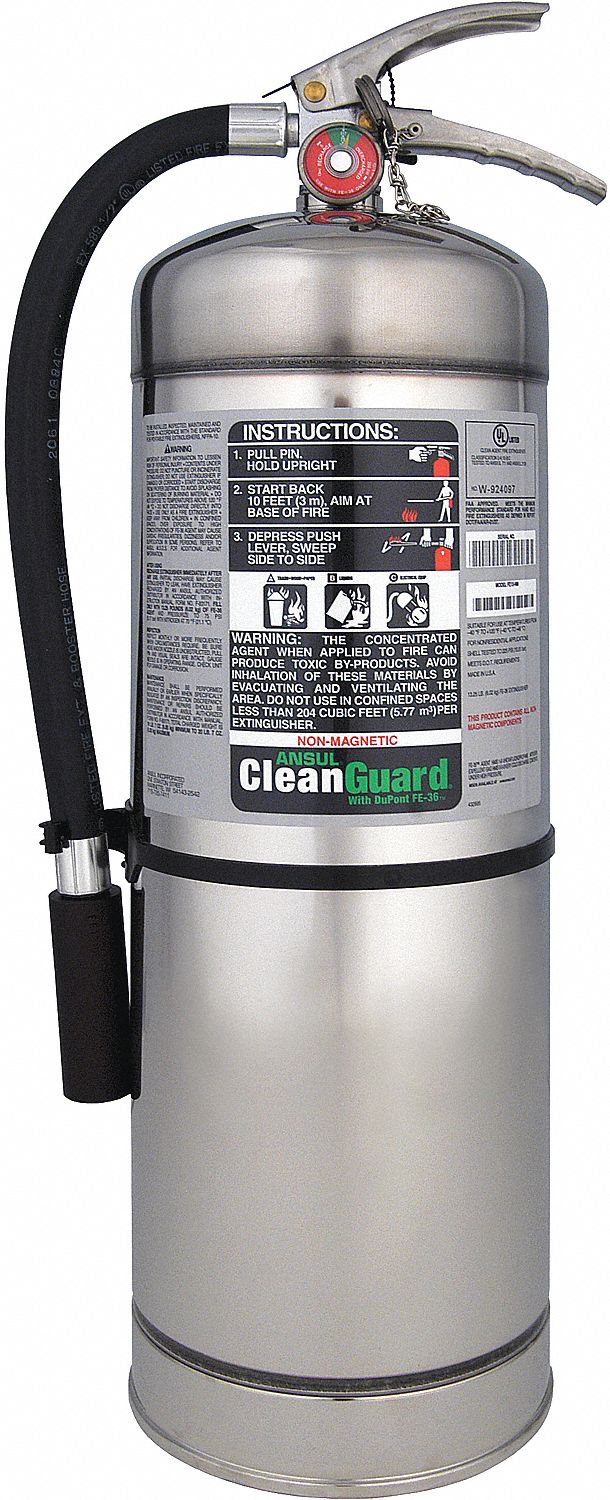 CLEANGUARD EXTINGUISHER, NON-MAGNETIC, 13 LBS, STEEL