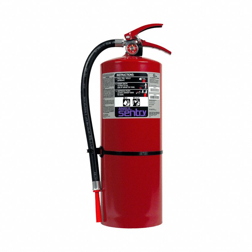 SENTRY EXTINGUISHER, CLASS A, 20 LBS, 22 1/2 IN, 30 SEC, 22FT, STEEL