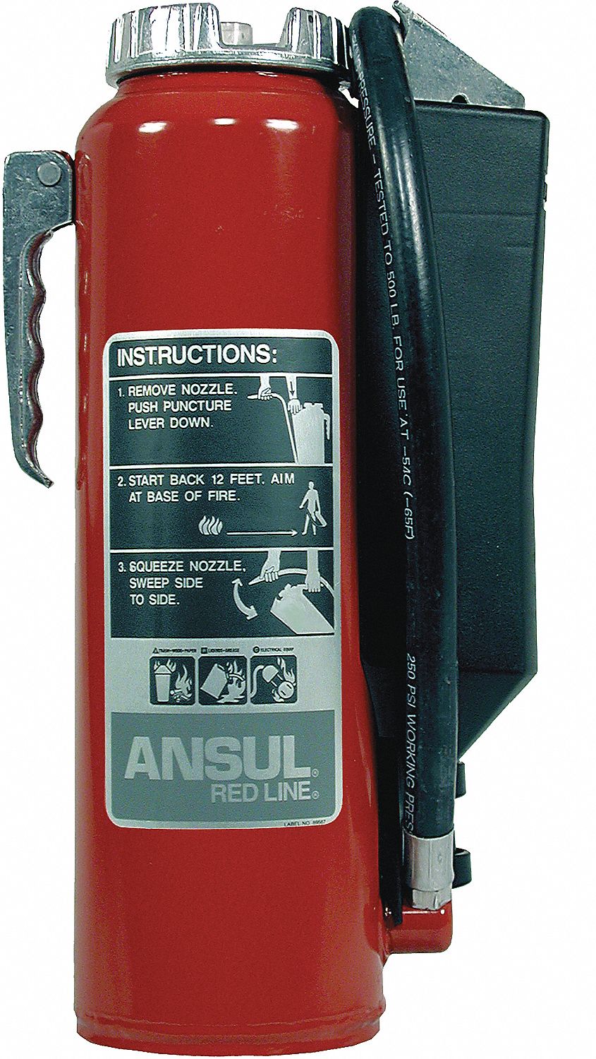 FIRE EXTINGUISHER, HAND PORTABLE, DRY CHEMICAL, NITROGEN, 10 LB CAPACITY, STEEL