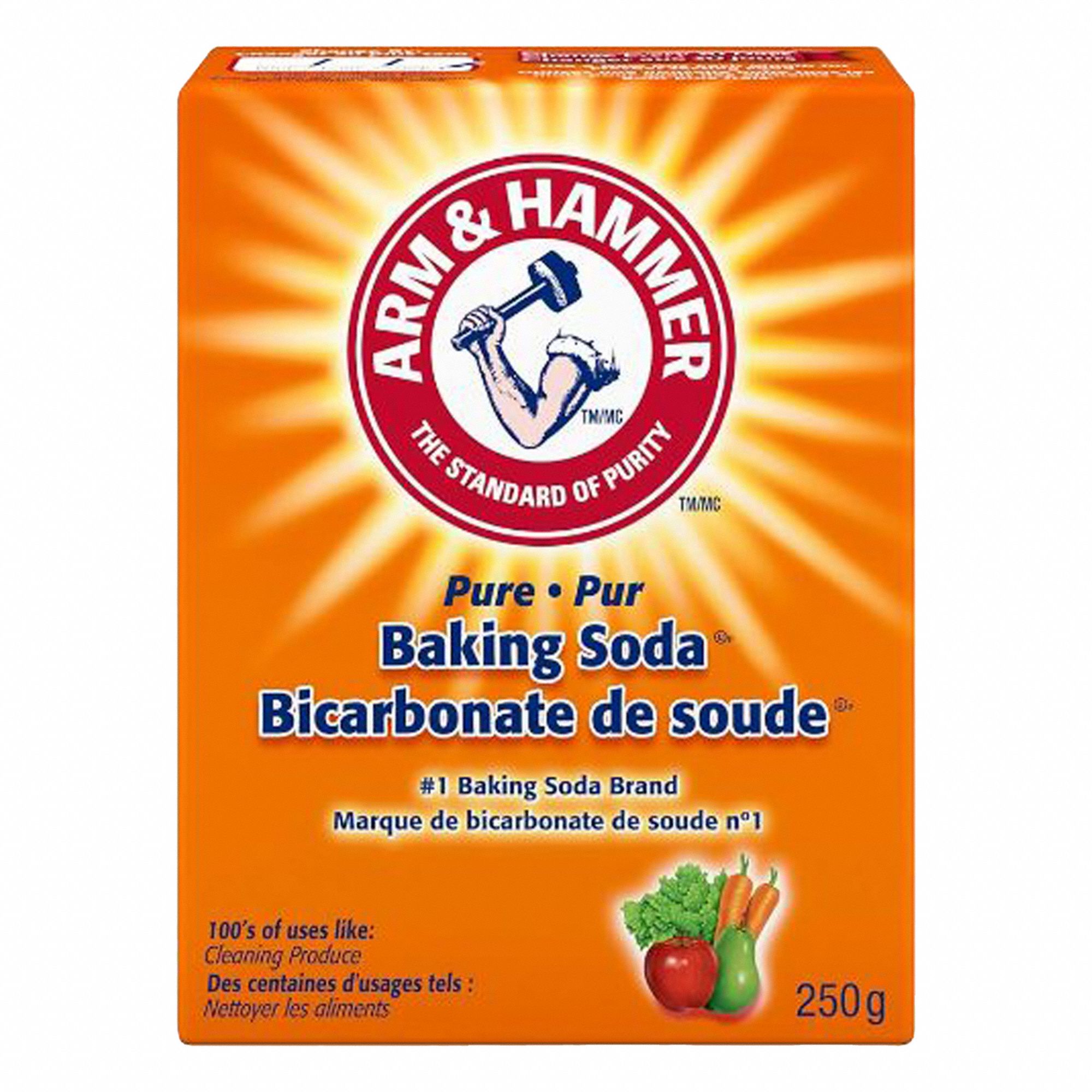 ARM AND HAMMER BAKING SODA, FREE OF HARSH CHEMICALS, GENTLE ON SURFACES, 250 G, CARTON