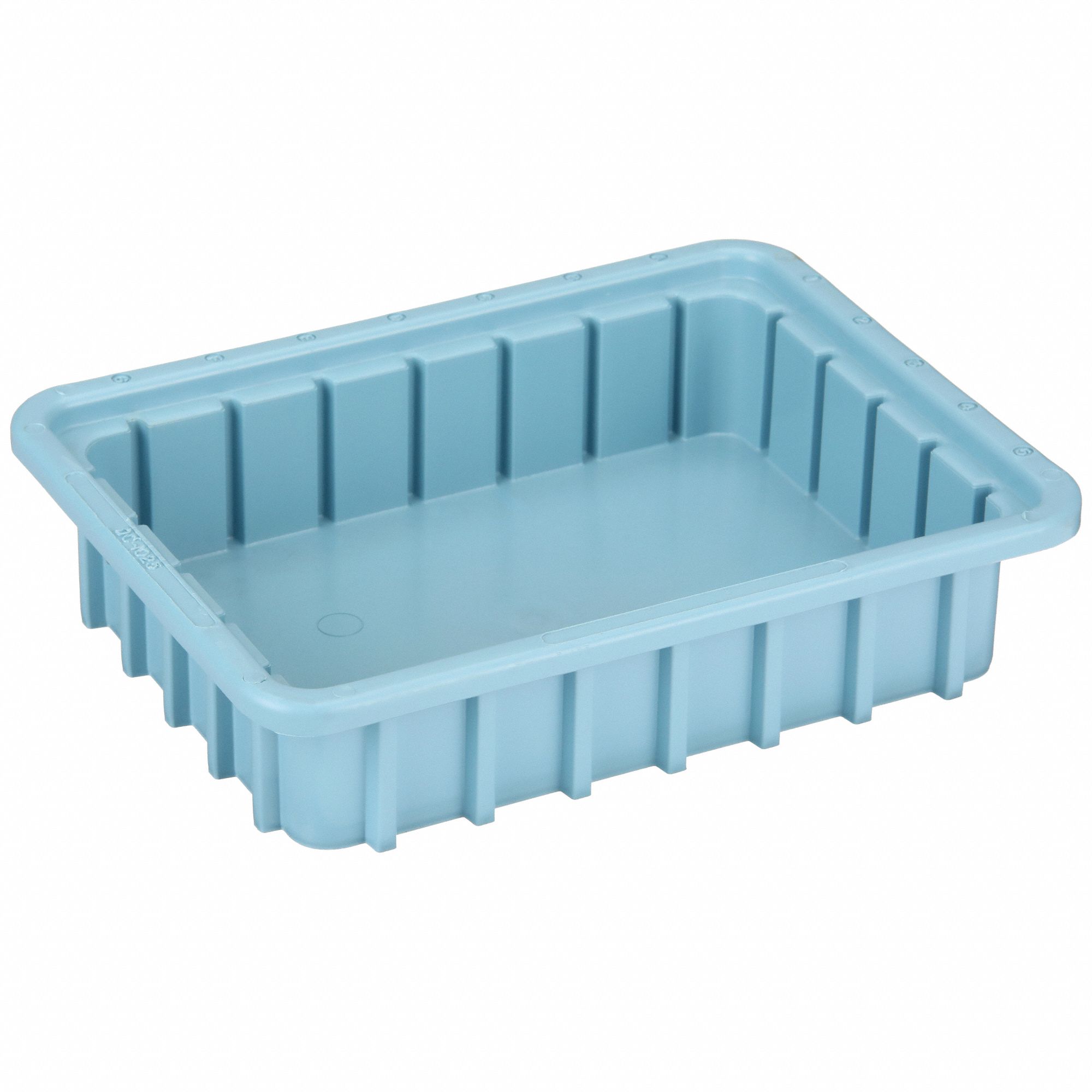Divider Box: 0.1 cu ft, 10 3/4 in x 8 1/4 in x 2 1/2 in, Blue, Dividers Not Included