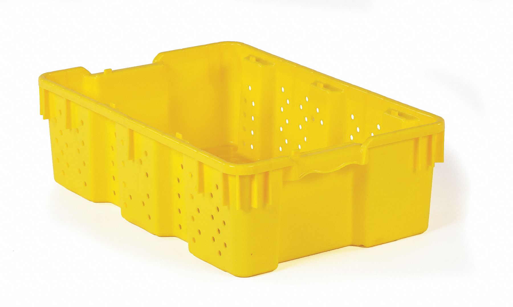 VENTED S+N CONT,24X16X7-1/4,YELLOW