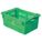 STACK AND NEST BIN,23-5/8 IN L,GREEN