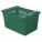 STACK AND NEST CONTAINER, 15.7 GAL, 23⅝ IN X 15¾ IN X 13¼ IN, GREEN, STACKABLE