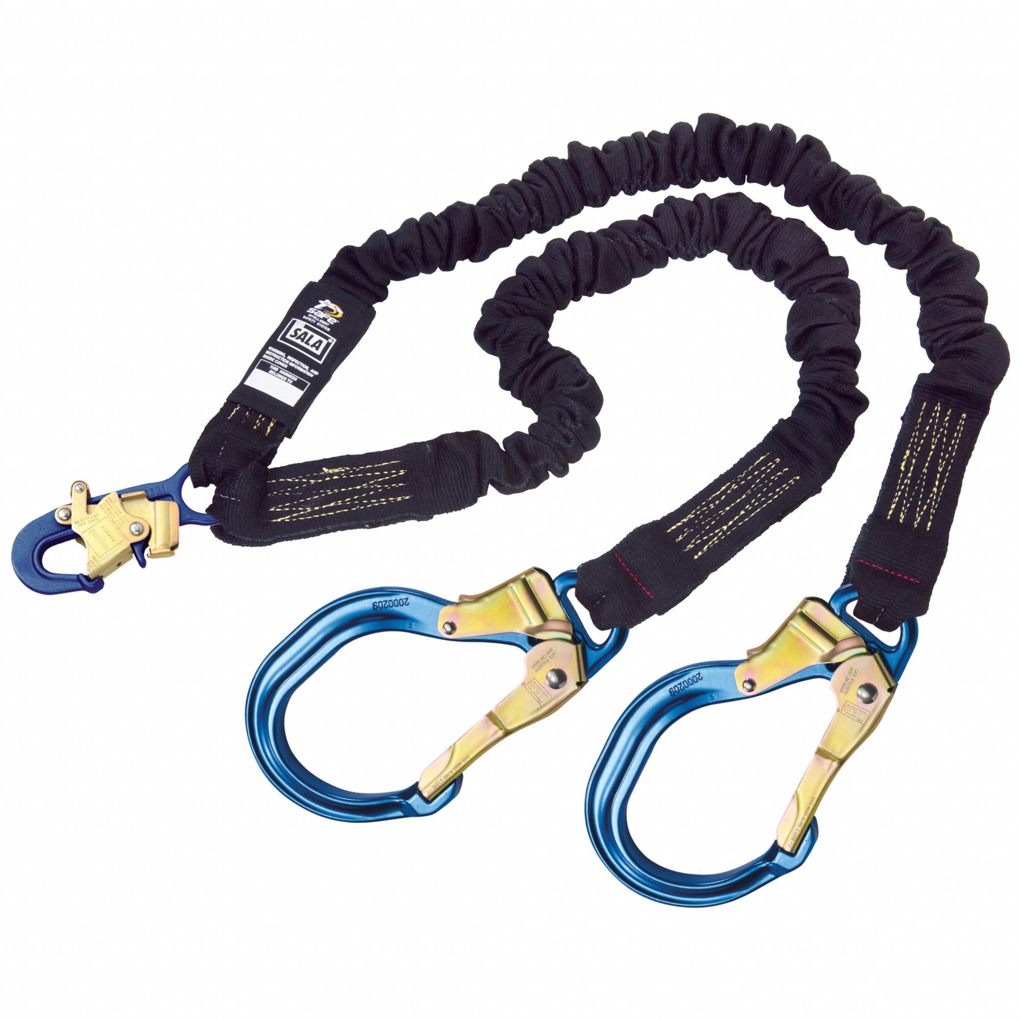 Arc Flash Shock-Absorbing Lanyard, Black