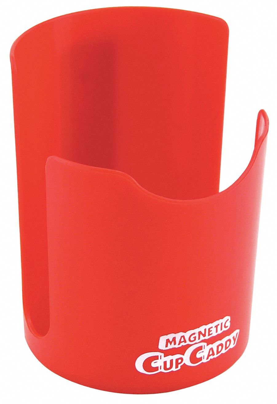 10E750 - Cup Caddy Magnetic 4-5/8 H x 3-1/4 D Red