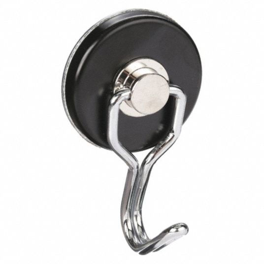 APPROVED VENDOR Swivel Hook: 1 Hooks, Neodymium, Powder Coated, 65 lb  Working Load Limit