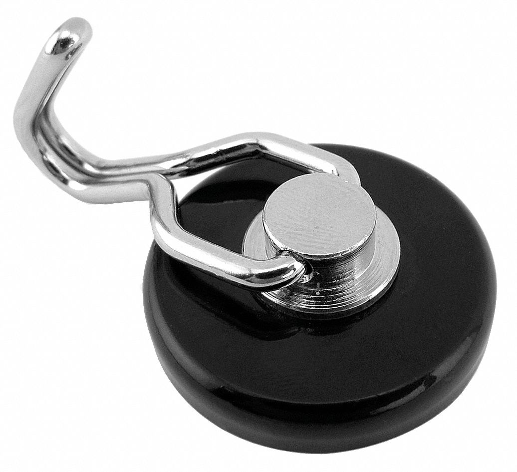 GRAINGER APPROVED Swivel Hook 1 Hooks, Neodymium, Powder Coated, 65 lb