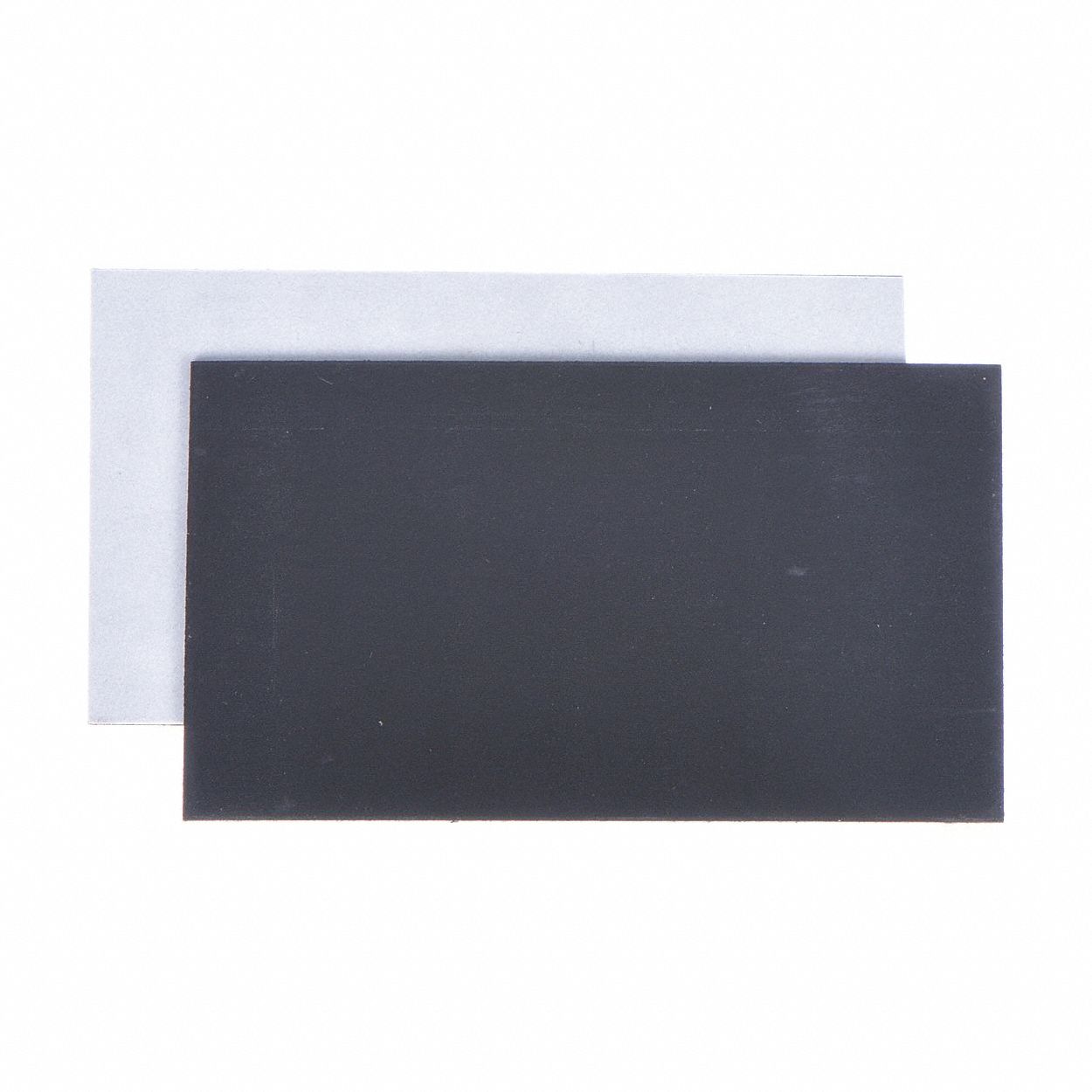 Sheet Magnet: Indoor Adhesive Nonmagnetic Side, 3 1/2 in Overall Lg, 2 in Overall Wd, 25 PK