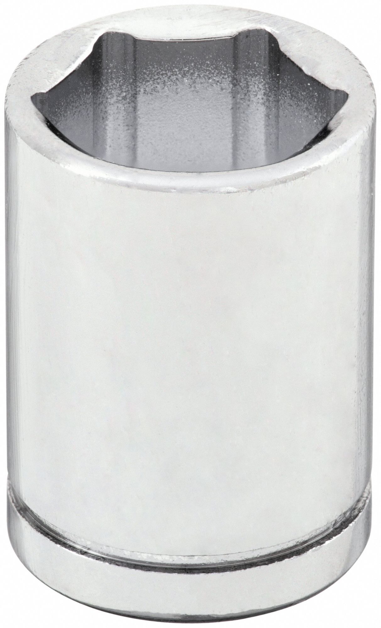 Socket: Metric, 1/4 in Drive Size, 16 mm Socket Size, 6-Point, Std, Chrome, Socket