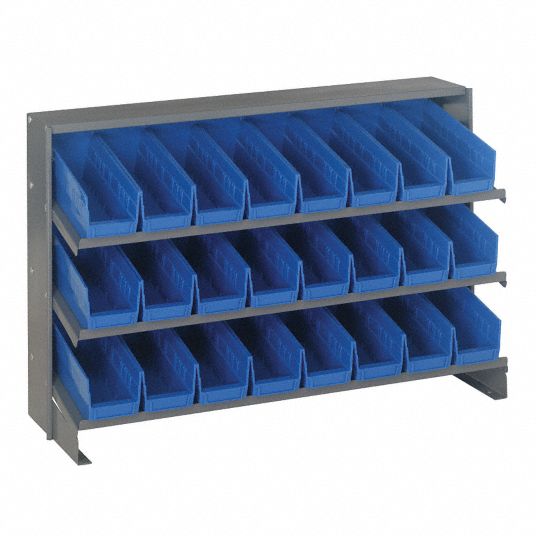 Quantum Storage Systems QPRHA-201BL Pick Rack, 12Dx36Wx26-1/2H, 24 Bins, Blue