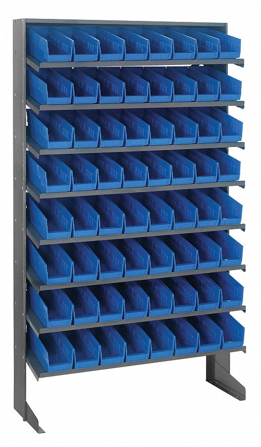 Quantum Storage - Pick Rack: Free Standing Slider with Tip out Bins, 3,000  lb Capacity, 16″ OAD, 67″ OAH, 48″ OAW - 86615531 - MSC Industrial Supply