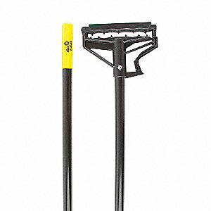 HANDLE, WET MOP, TOUCH-FREE, YELLOW, 54 IN L, FIBERGLASS HANDLE