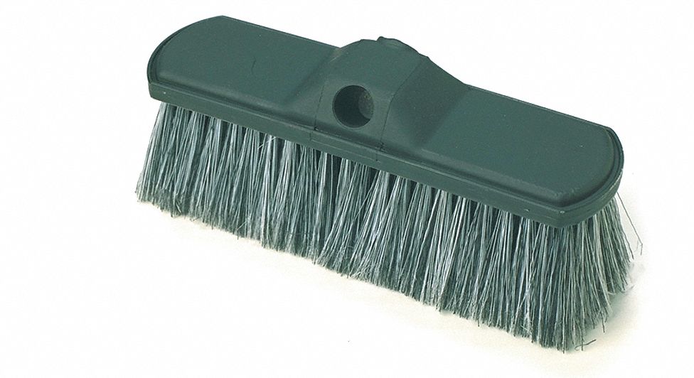 VEHICLE BRUSH, RECTANGULAR, GREEN, 10 IN, SYNTHETIC HORSE HAIR