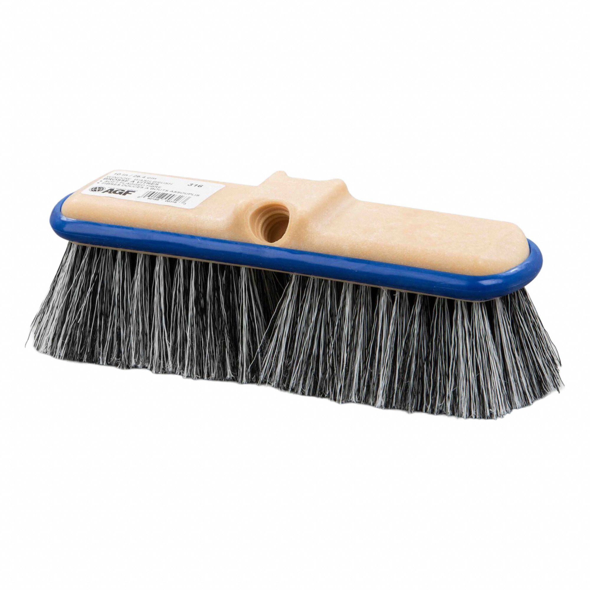 VEHICLE BRUSH, RECTANGULAR, GREEN, 10 IN, SYNTHETIC HORSE HAIR