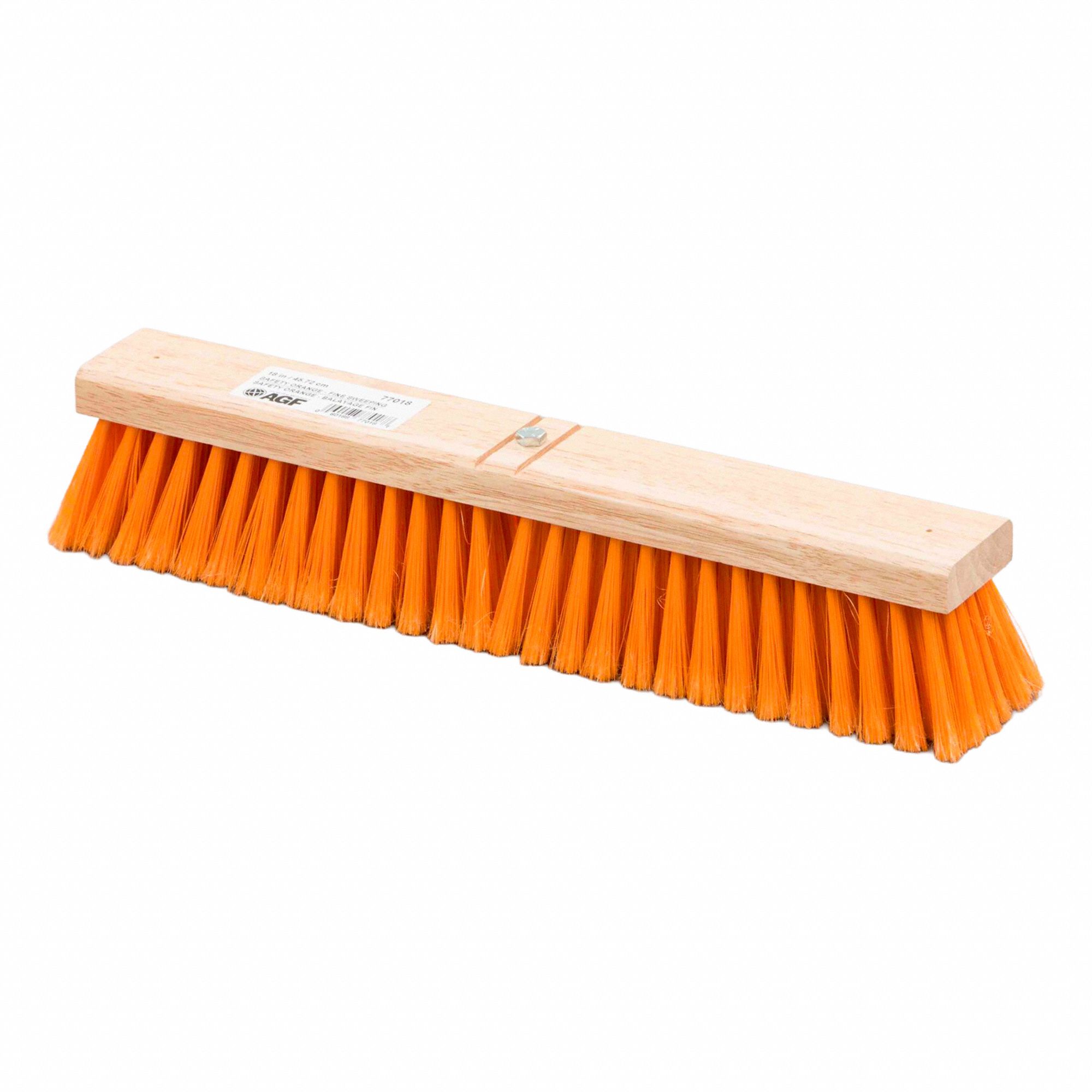 BALAI BROSSE POUSSER, FIN, ORANGE, BLOC 36PO/GARNITURE 3PO, SYNTHÉTIQUE