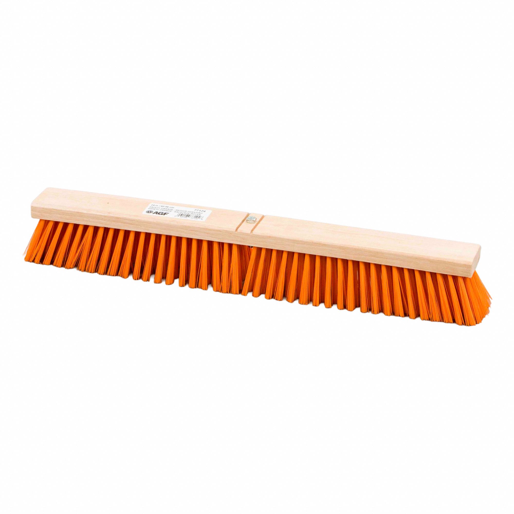 PUSH BROOM, MEDIUM, ORANGE, 36 IN BLOCK/3 IN TRIM, SYNTHETIC