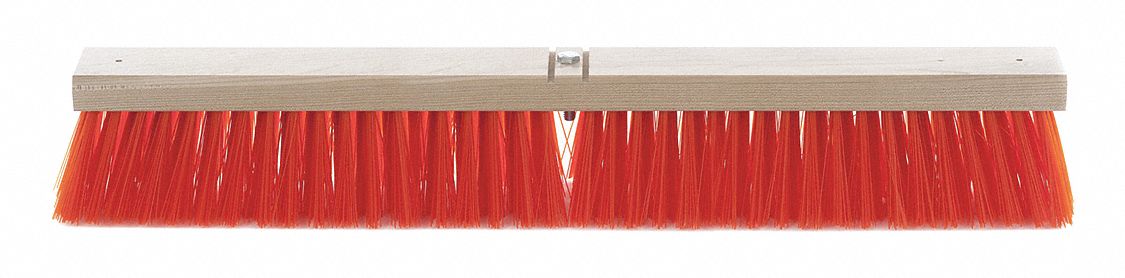 PUSH BROOM, COARSE, ORANGE, 36 IN BLOCK/3 IN TRIM, SYNTHETIC