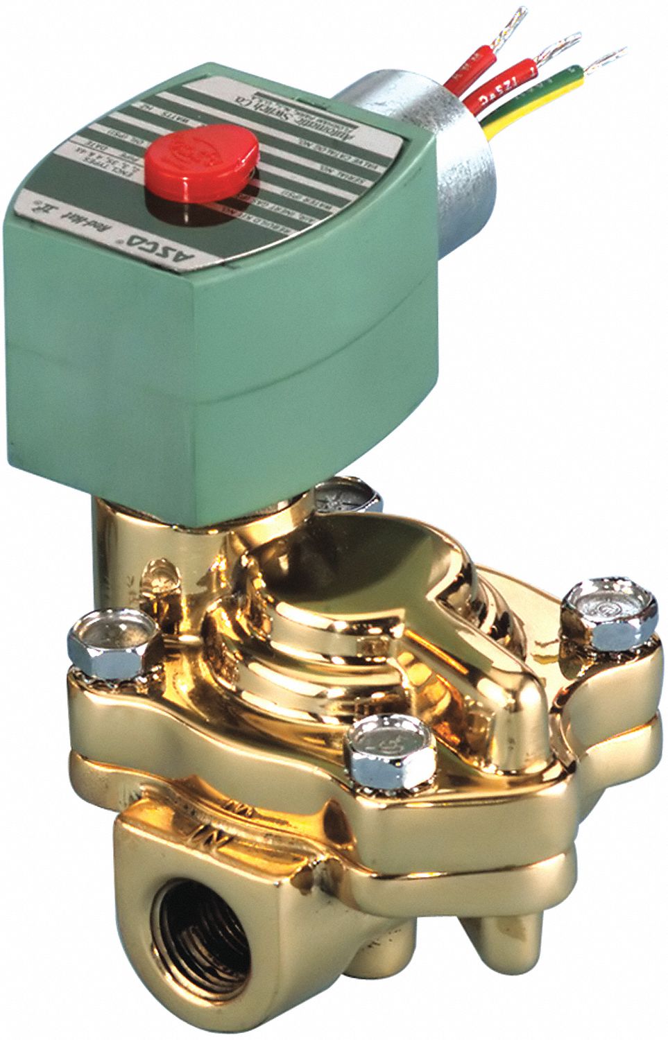 SLOW CLOSING SOLENOID VALVE, NC, 2-WAY, 3/4 IN, 120 VAC, 6.1 W, BRASS