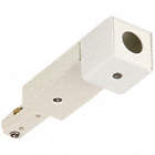 CONDUIT END FEED POWER CONNECTOR, H COMPATIBLE WITH TRACK, WHITE, 1 CIRCUIT, 120V AC