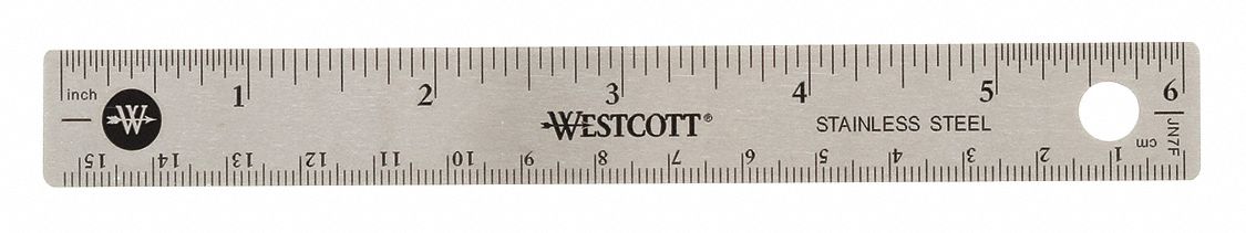 Westcott - Westcott 6 Plastic Ruler, Assorted Colors (2 pack) (00414)