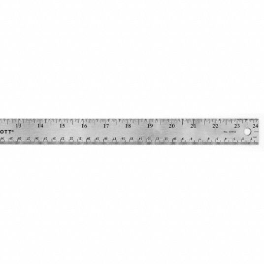 24 Stainless Steel Cork Back Ruler No. 10418 (MR-24)