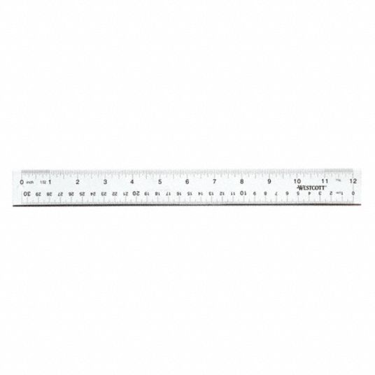 Westcott® Two-Sided Metric Ruler, 1/16/1mm Increments