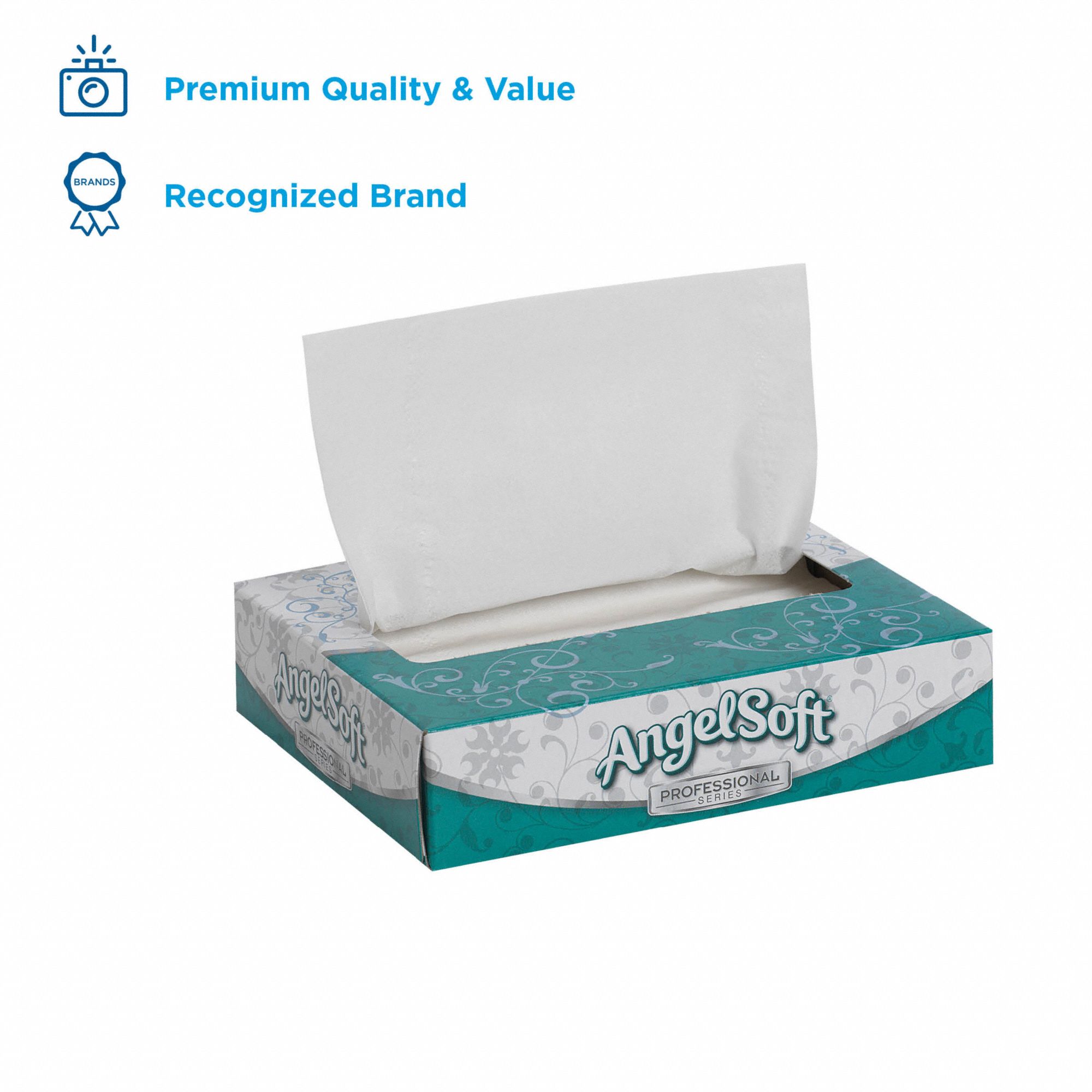 Facial Tissue, Angel Soft Professional Series(R), Flat