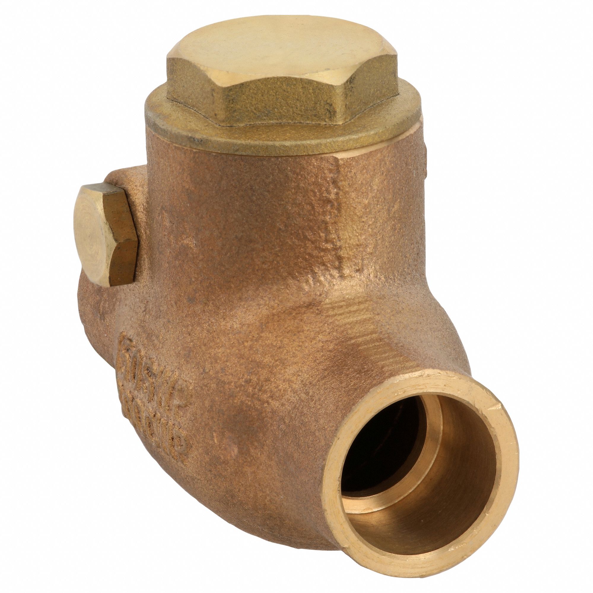 SWING CHECK VALVE, SWING, INLINE VALVE BODY, ½ IN PIPE, SWEAT X SWEAT, BRONZE