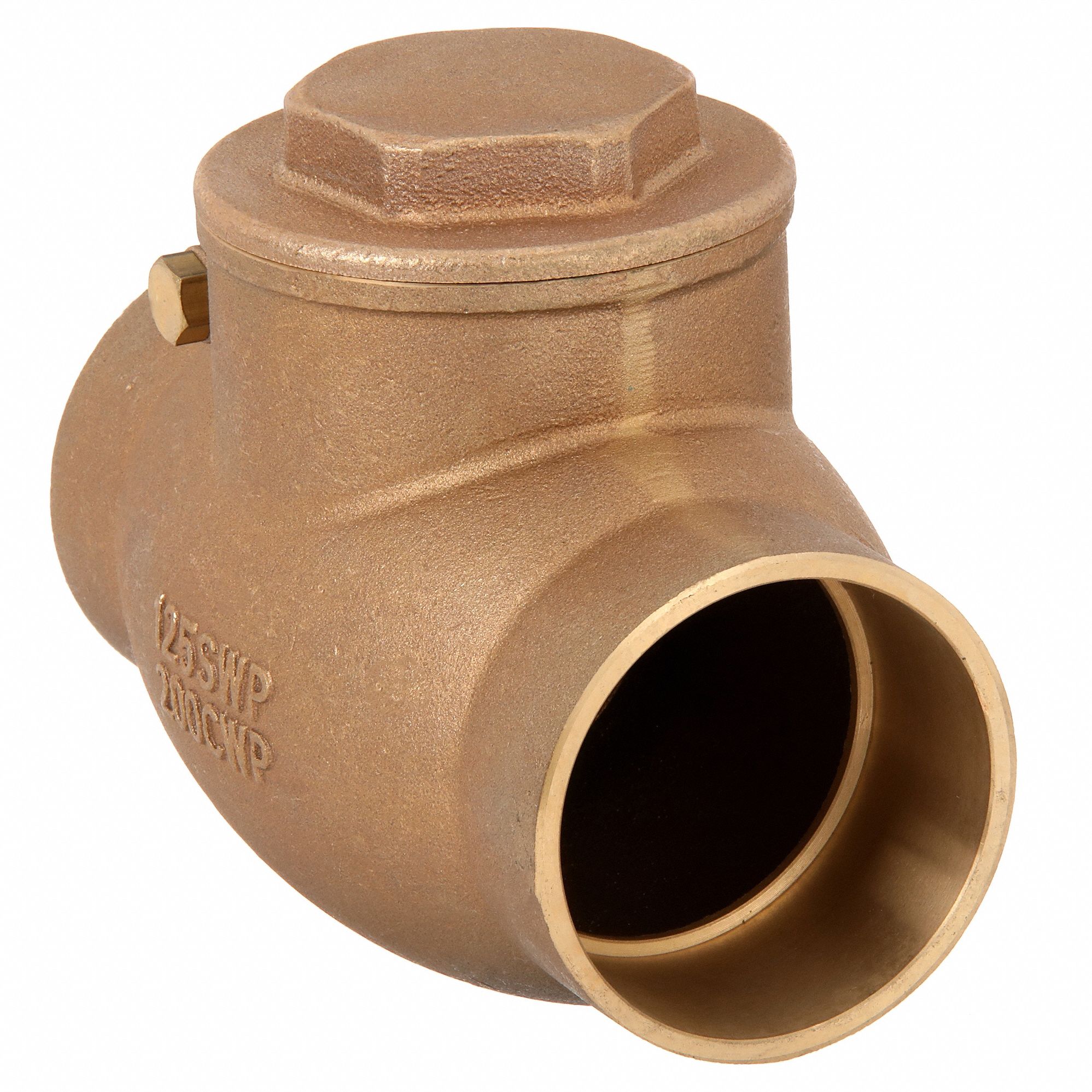 SWING CHECK VALVE, SWING, INLINE VALVE BODY, 3 IN PIPE, SWEAT X SWEAT, BRONZE