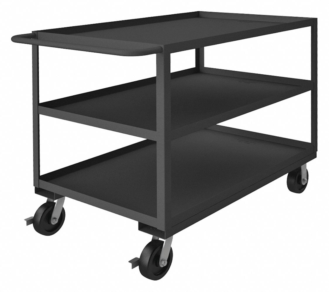 3,000 lb Load Capacity, 48 in x 30 in, Utility Cart with Lipped Metal