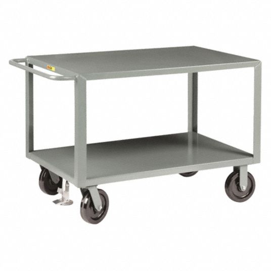 Flat Handle Utility Cart, Load Capacity 5000 lb, Number of Shelves 2 ...