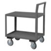 Low-Profile Utility Carts with Lipped Metal Shelves