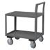 Low-Profile Utility Carts with Lipped Metal Shelves