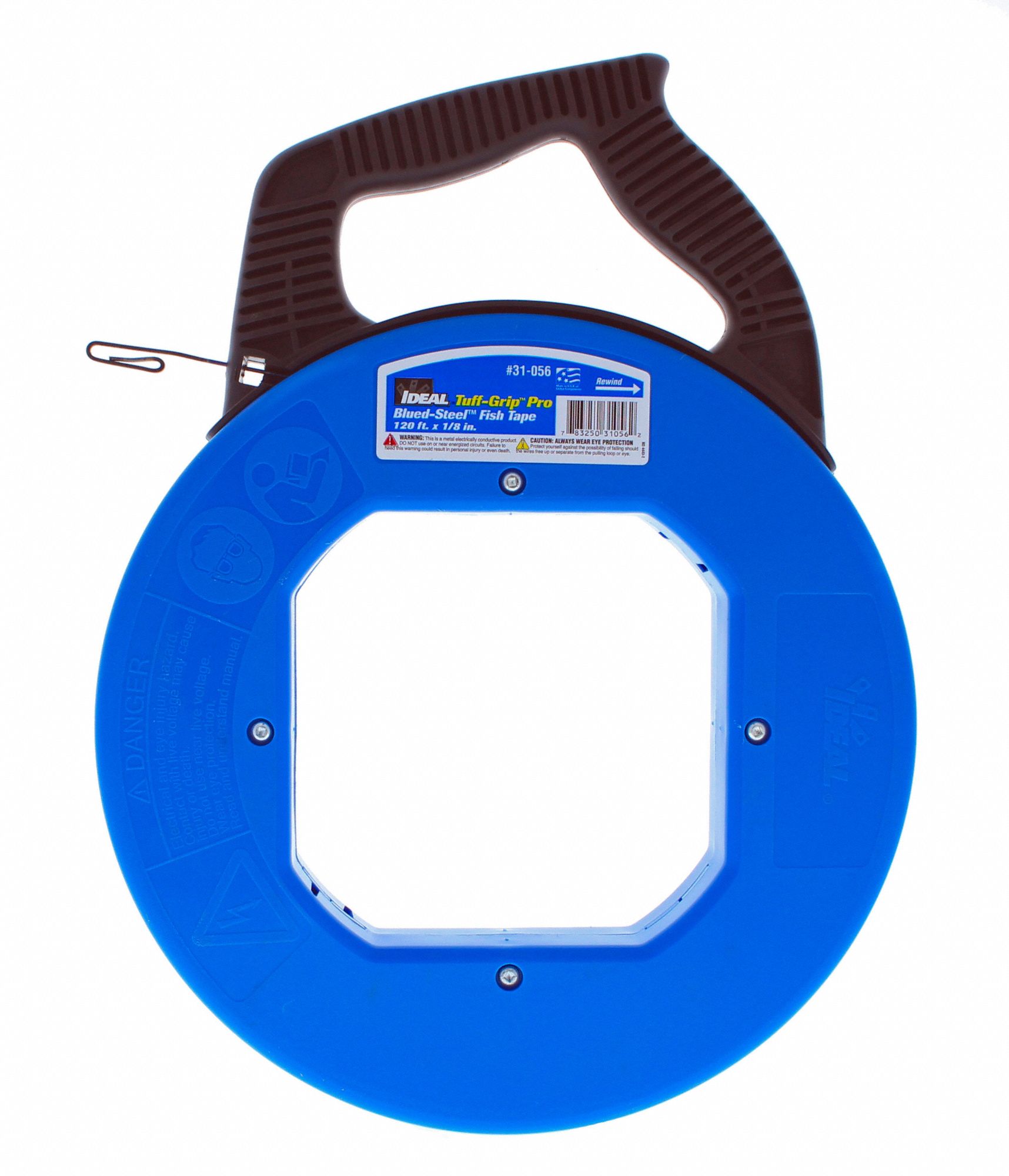 IDEAL 120 ft Fish Tape, Blued Steel, 1/8 in x 0.060 in Tape Size, Flat