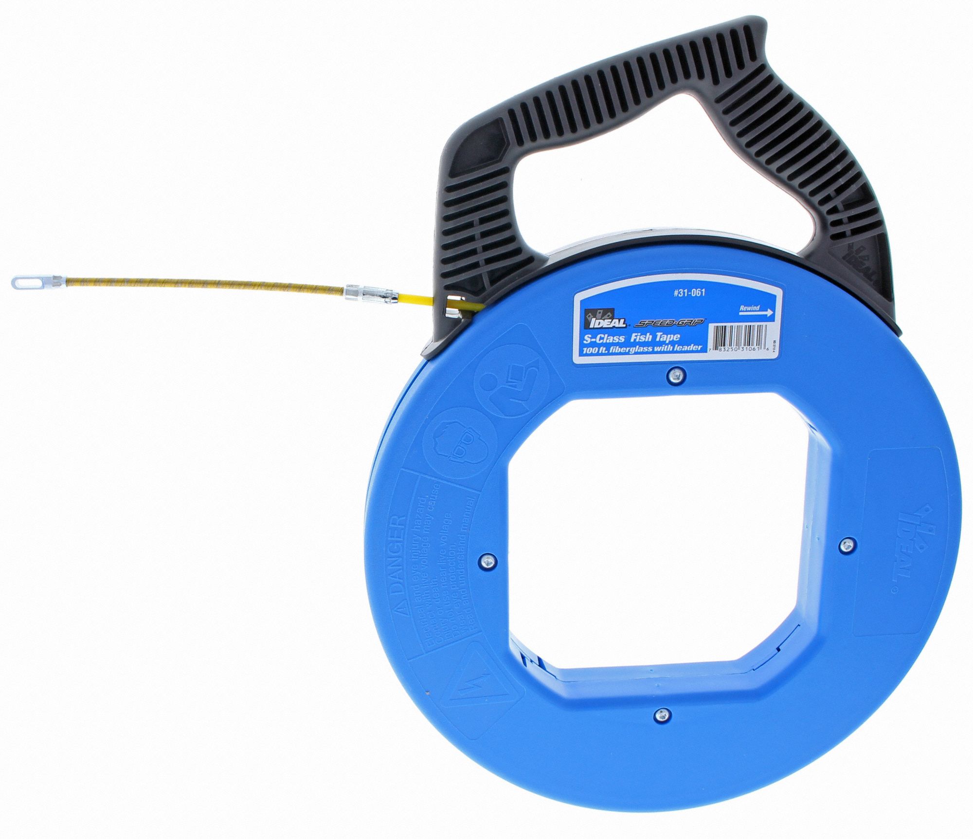 IDEAL 100 ft Fish Tape, Fiberglass, 3/16" Tape Size, Round Tape Profile