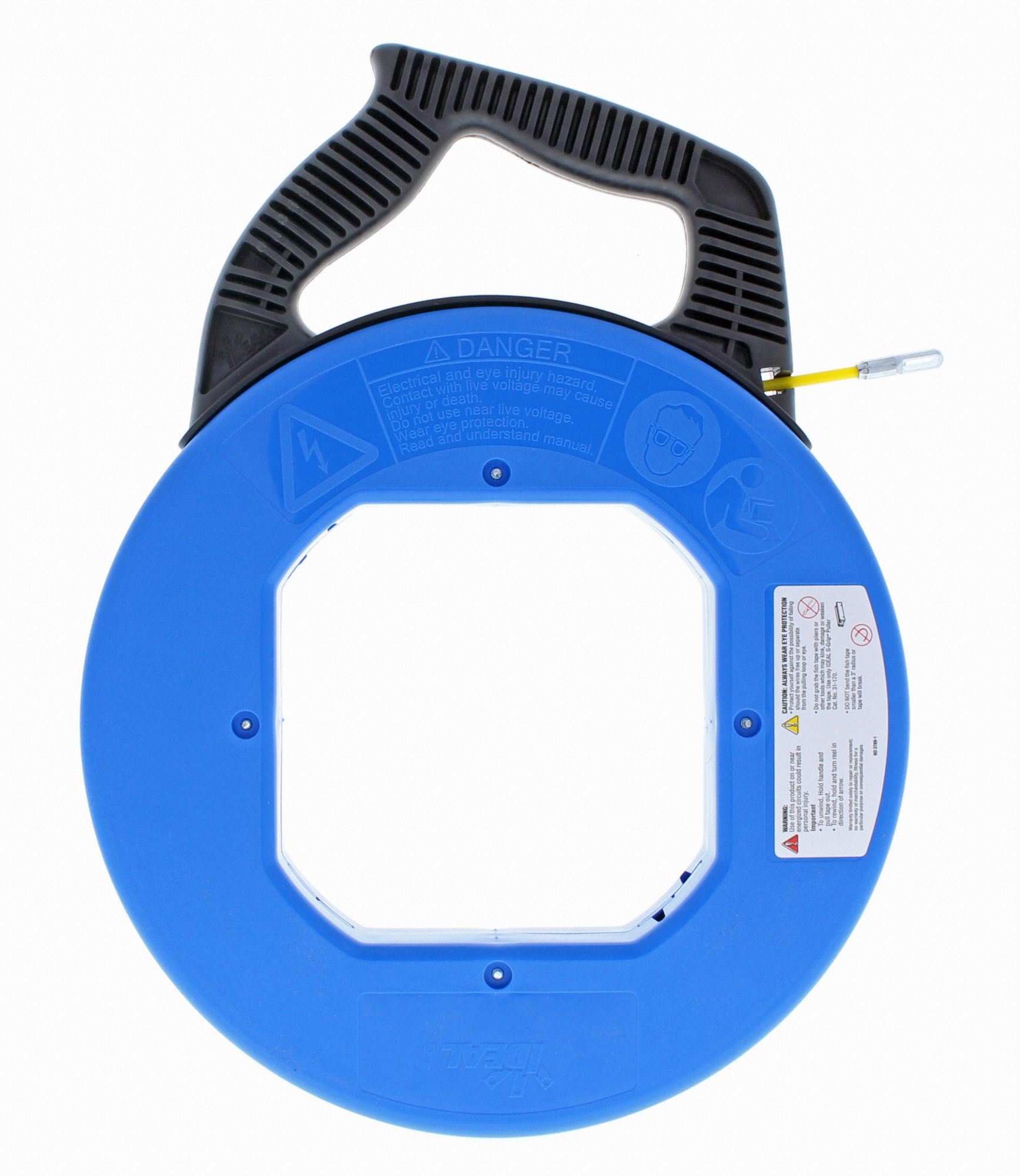 IDEAL 100 ft Fish Tape, Fiberglass, 3/16" Tape Size, Round Tape Profile