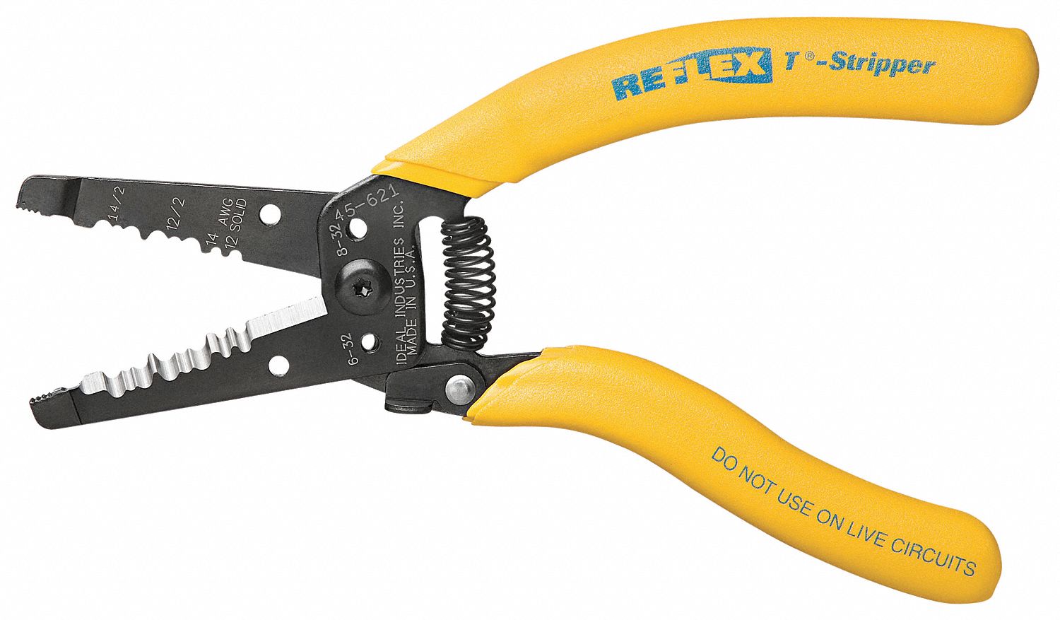 WIRE STRIPPER, MANUAL, 14 TO 2 AWG, 7 IN OVERALL L, SCREW SHEAR, STANDARD CUSHION GRIP, 6 TO 8 IN