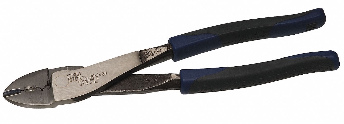 CRIMPER, 10 AWG/12 AWG/14 AWG/16 AWG/18 AWG/20 AWG/22 AWG, 9 3/4 IN OVERALL L, MANUAL