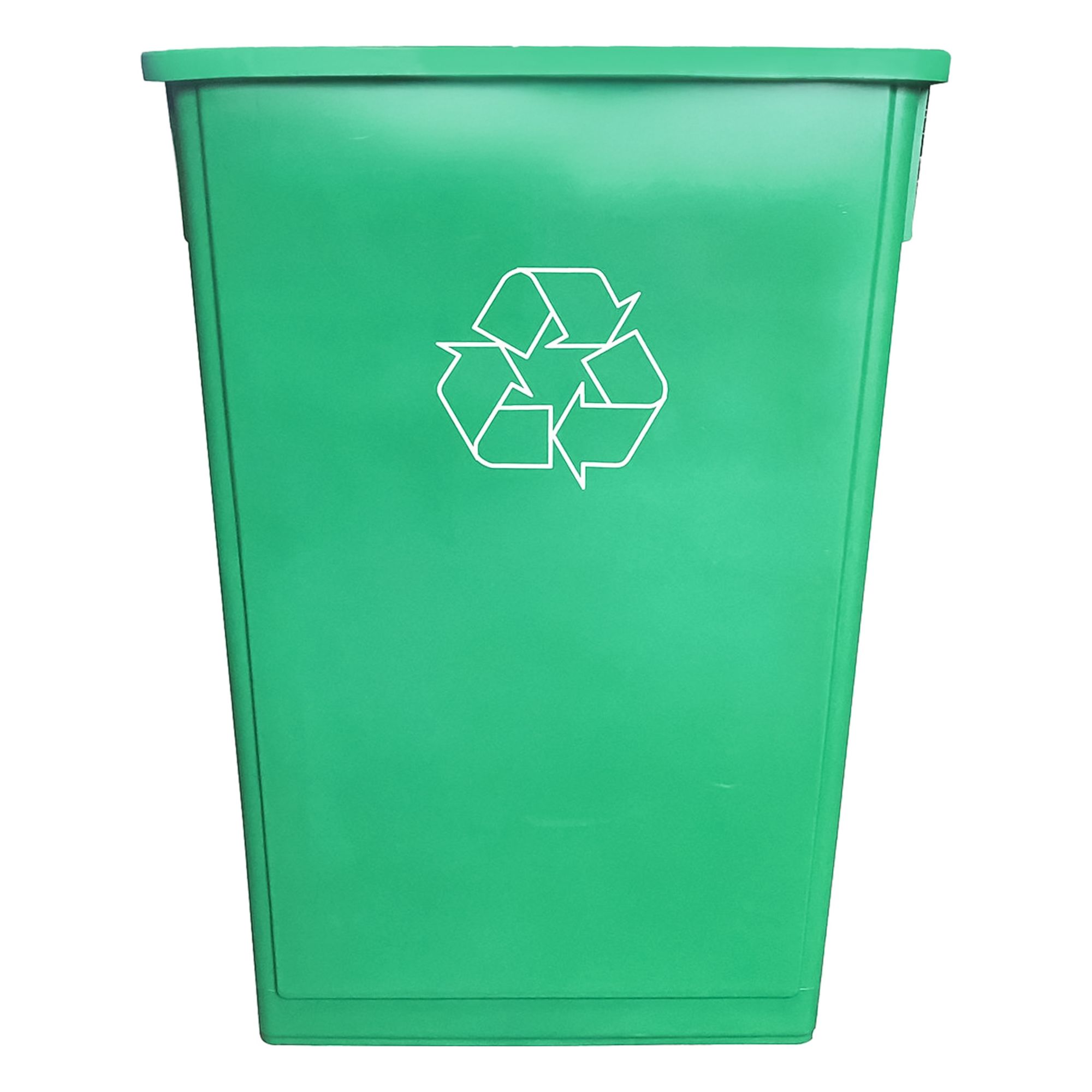 TRASH CAN,RECTANGULAR,23 GAL.,GREEN