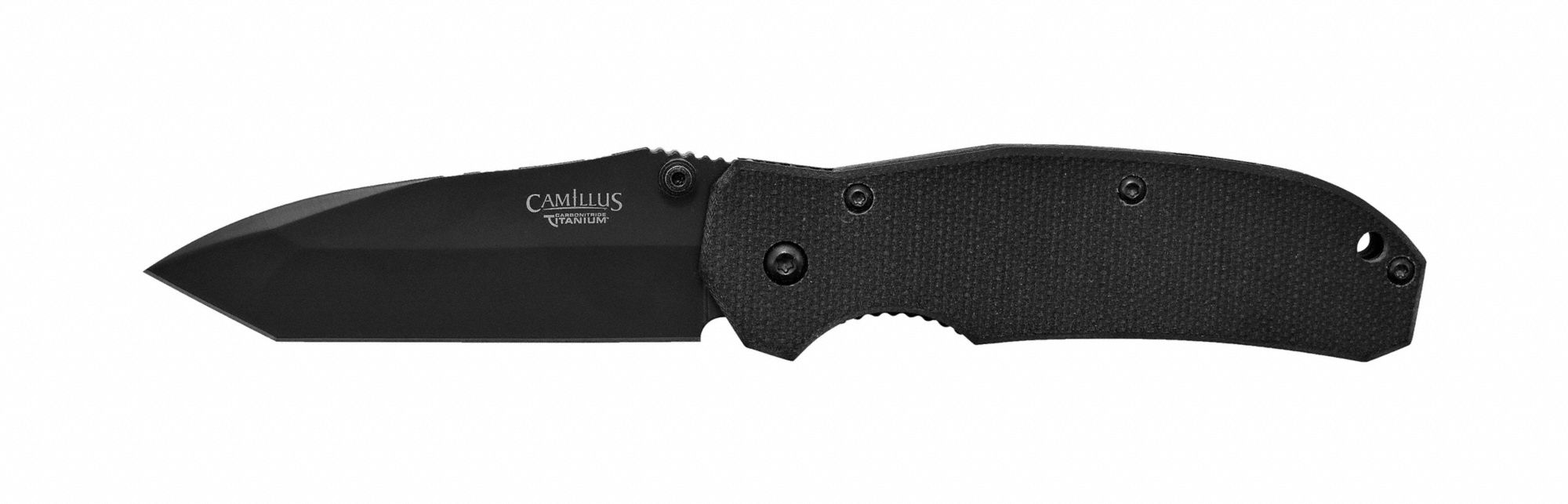 Folding Knife, Fine, Tanto, 3-1/2 In, Black