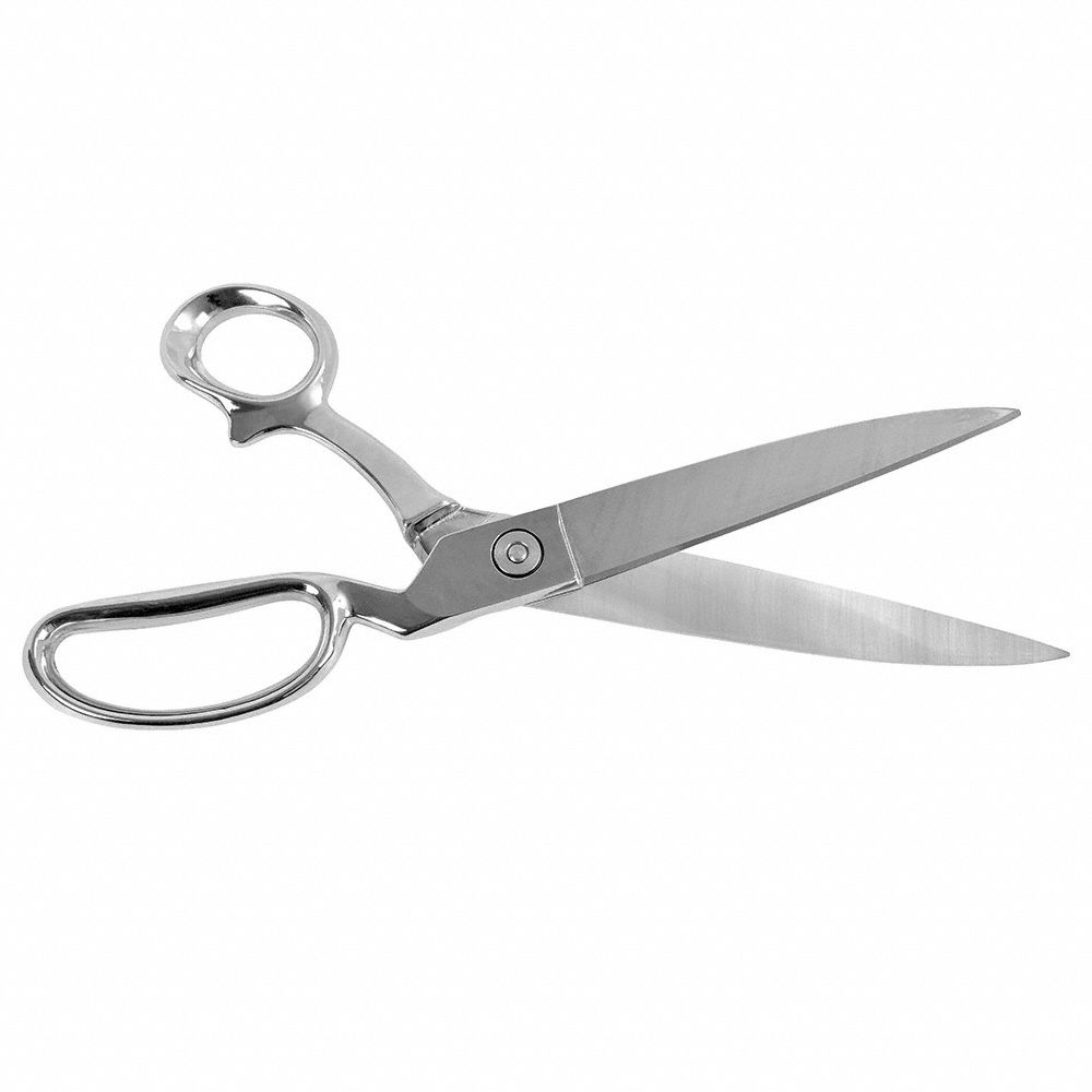 CLAUSS Fabric Shears RightHand, 12 in Overall Lg, Straight, Steel