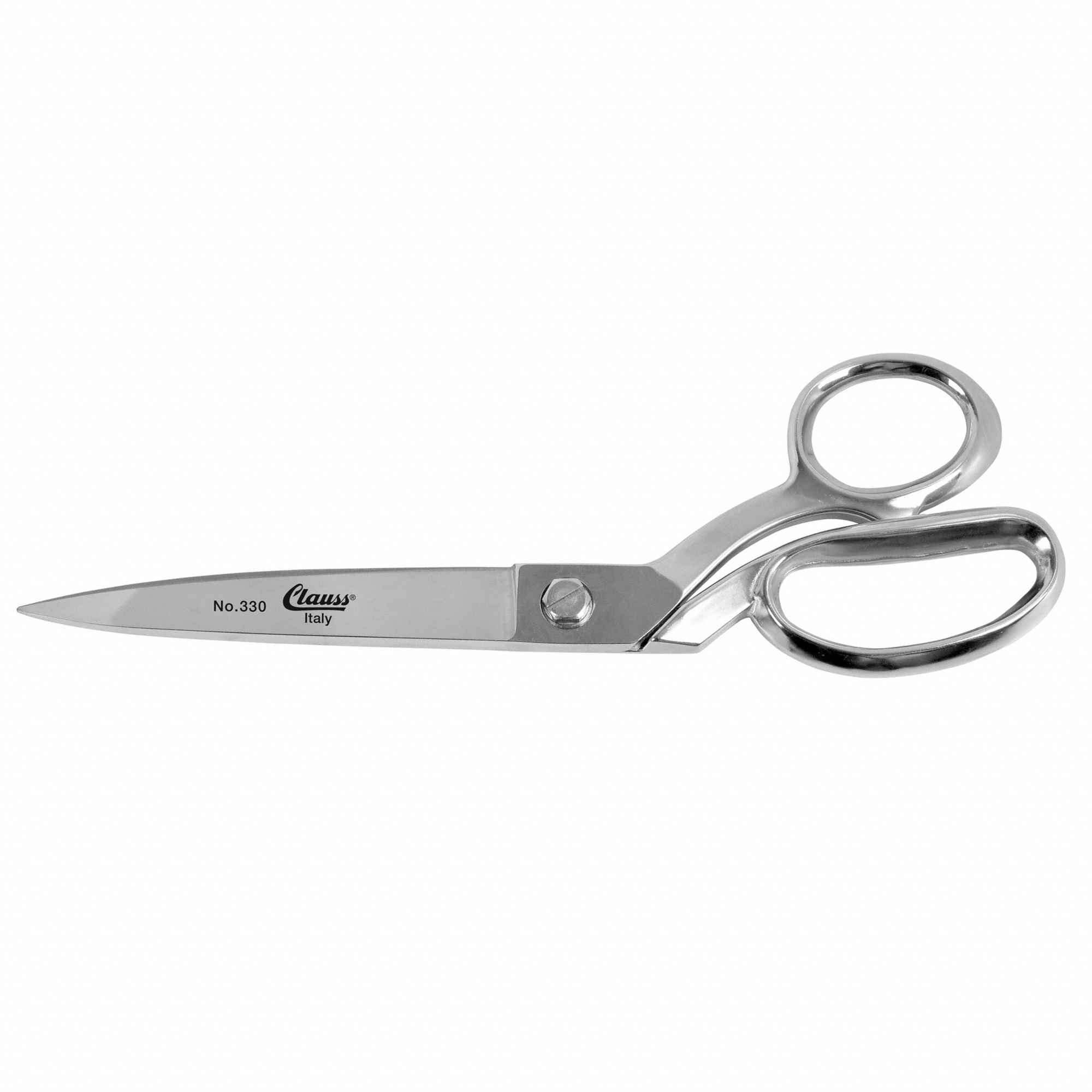 CLAUSS Fabric Shears RightHand, 10 in Overall Lg, Straight, Steel