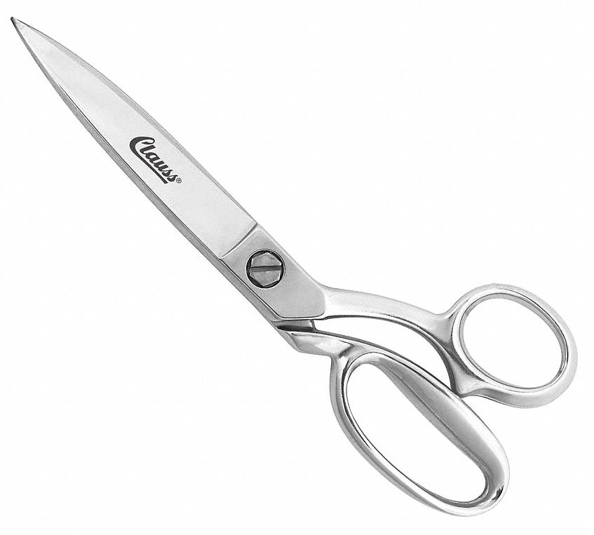 CLAUSS Fabric Shears, Multipurpose, Offset, RightHand, Steel, 4 1/2 in